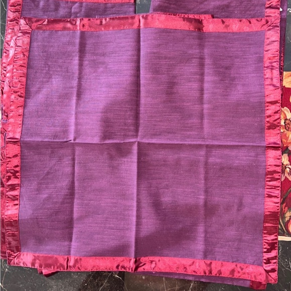 12 cotton purple and wine red dining table placemats - Picture 3 of 15